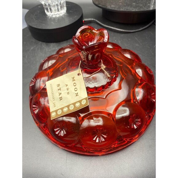 Moon N Star Amberina lid only fits largest Jardiniere
